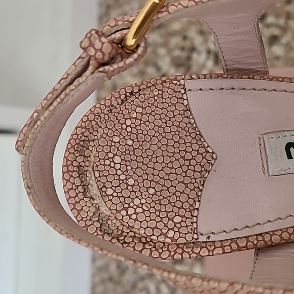 Miu miu lizard leather nude sandal heels 👠 - Picture 4 of 7